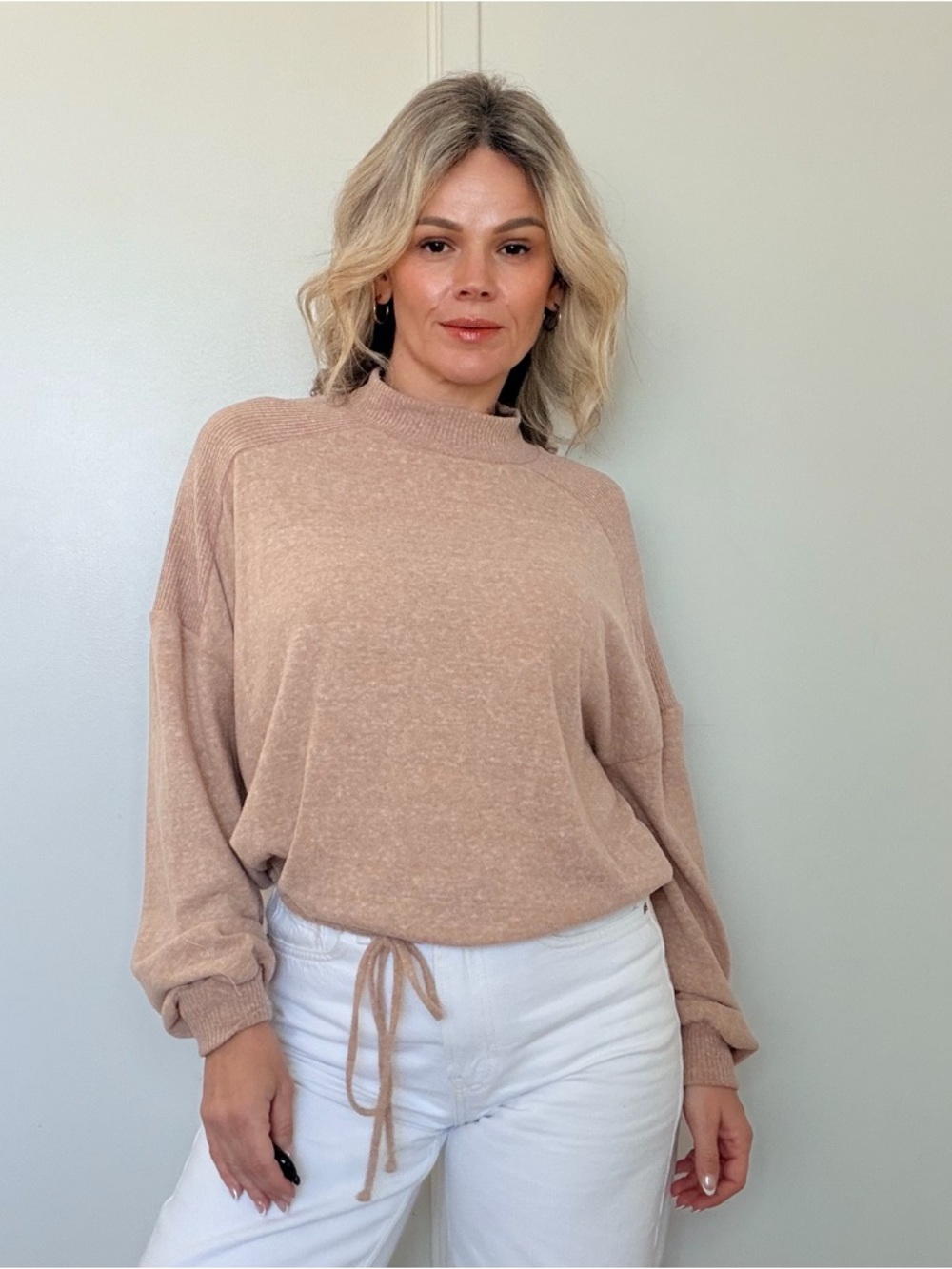 New Project Social T Veda Cozy Mock Neck